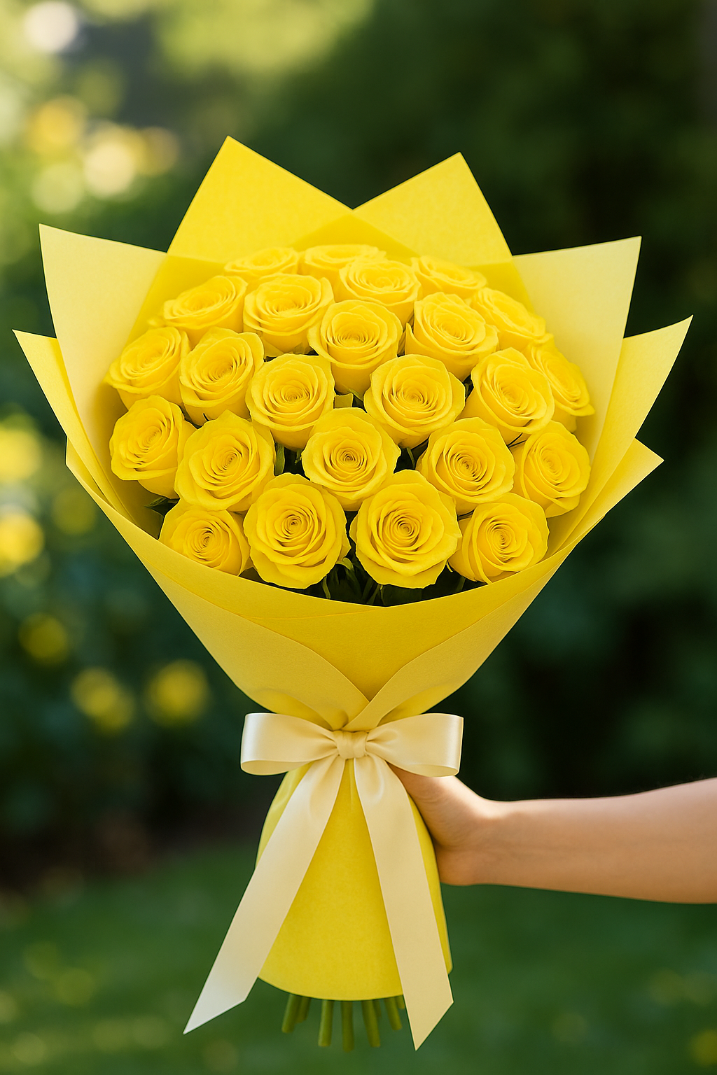 Golden Sunshine – Yellow Rose Bouquet